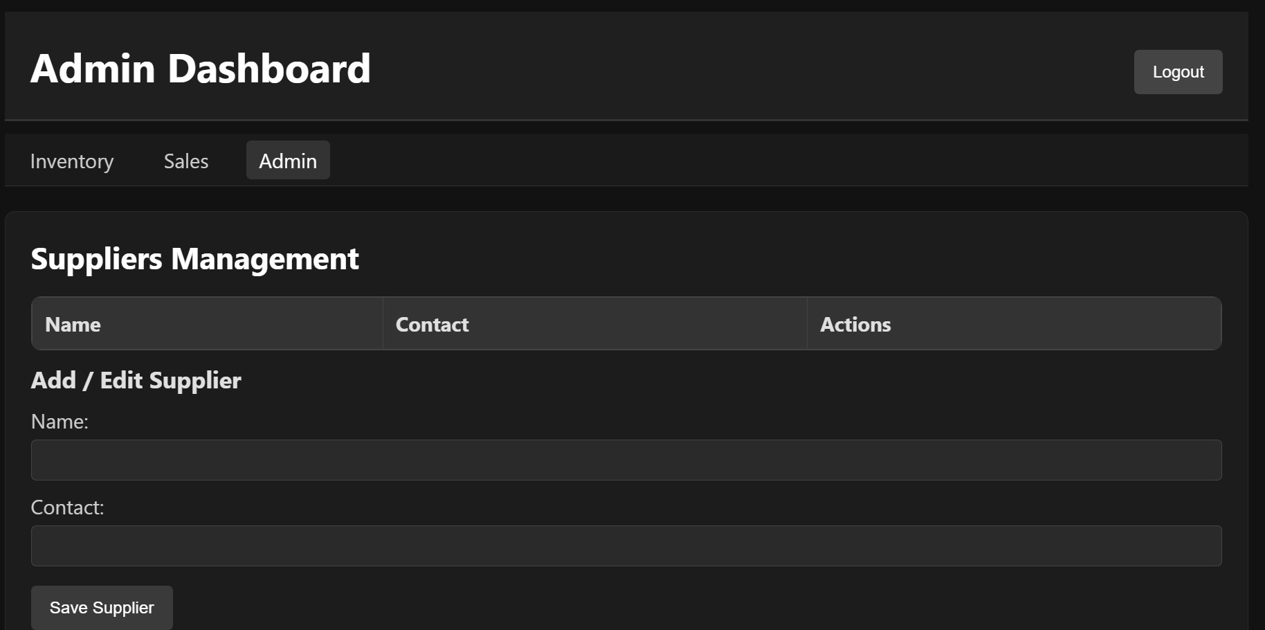 A screenshot of the PharmaSmart admin control panel for managing users, passwords, and data backups.